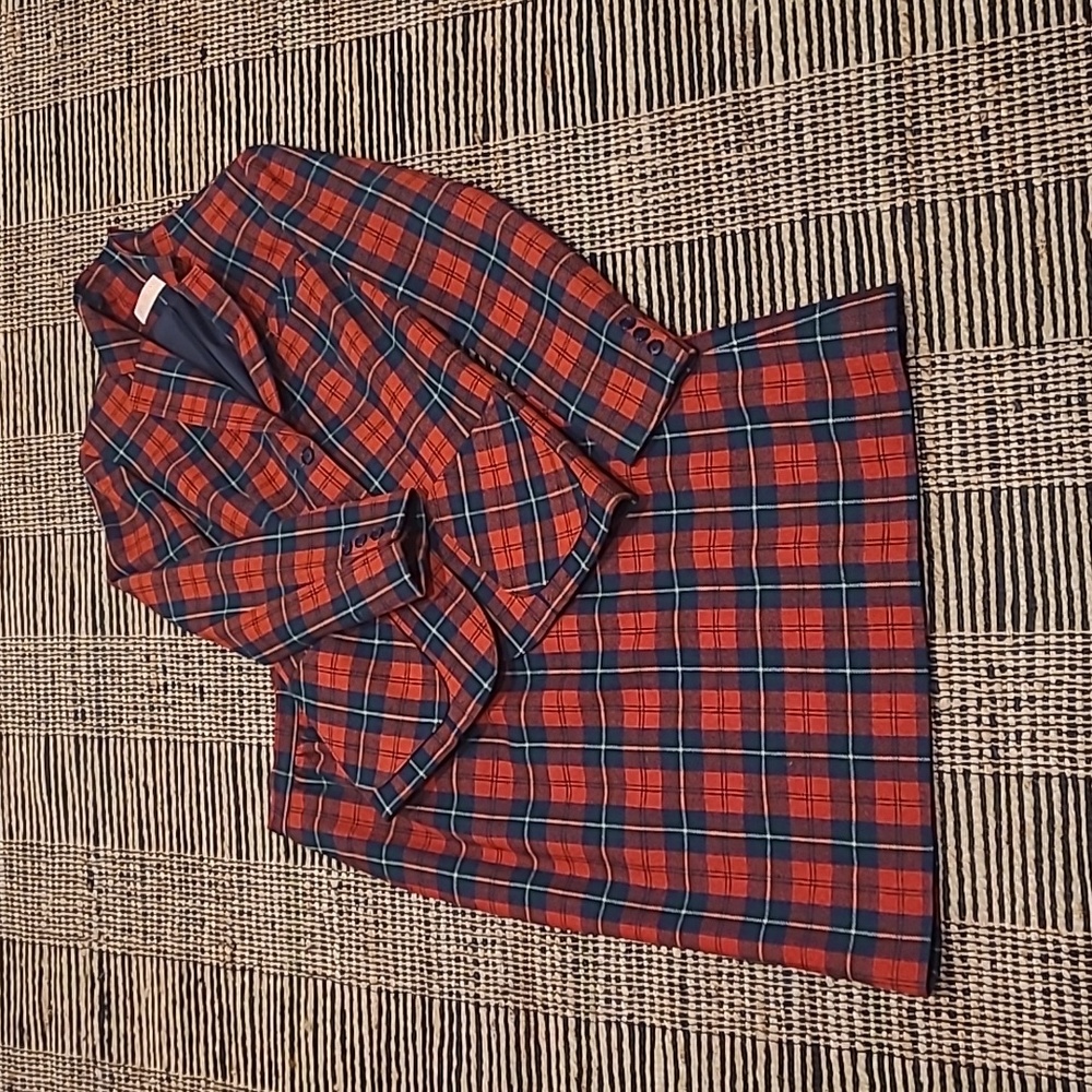 VINTAGE PENDLETON PLAID WOOL SKIRT SUIT